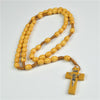Olive wood cord rosary