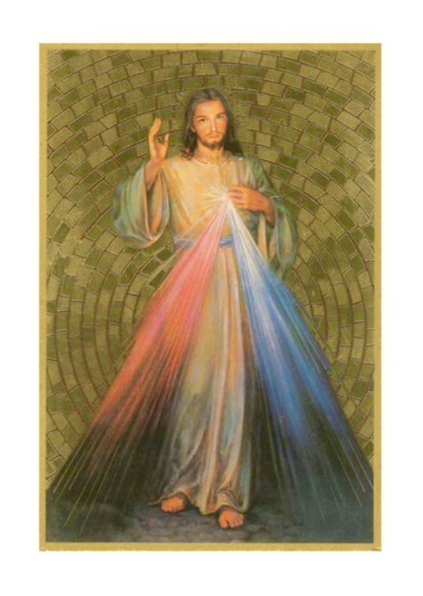 GOLD FOIL PLAQUE DIVINE MERCY – St Paul's Cathedral Shop