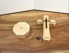 Rustic Beech Wood Cross With Stand