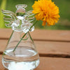 Mini Glass Angel Shape Flower Vase