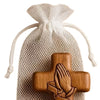 Resin Cross Handheld Pocket Cross with Mesh Bag