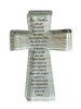 SENTIMENTAL STANDING GLASS CROSS - OUR FATHER