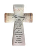 SENTIMENTAL STANDING GLASS CROSS - FAMILY