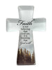 SENTIMENTAL STANDING GLASS CROSS - FAITH
