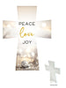 CERAMIC STANDING CROSS - CHRISTMAS PEACE