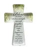 SENTIMENTAL STANDING GLASS CROSS - BLESS THIS HOME
