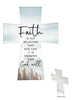 CERAMIC STANDING CROSS -FAITH