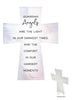 CERAMIC STANDING CROSS - GUARDIAN ANGEL