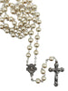 Catholic Rosary - MOTHER OF PEARL WHITE