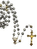 Catholic Rosary Rose BEADS BOXED SILVER PLATED