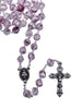 Catholic Rosary - GLASS PYRAMID SHAPE PINK 8MM