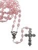 Catholic Rosary - IMITATION MOTHER OF PEARL ROSARY - PINK