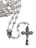 Catholic Rosary - RED, AQUA or BLUE CRYSTAL BEADS WITH METAL RING RED