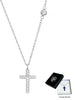 GIFT OF FAITH - NECKLACE AND CROSS - BOXED - STAINLESS STEEL - DIAMONTI