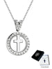 GIFT OF FAITH - NECKLACE AND CIRCLE CROSS - STAINLESS STEEL - DIAMONTI