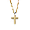 Gold finish cross pendant with chain