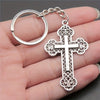 Vintage Alloy Cross Pendant Keychain