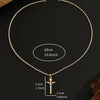 Stainless Steel 18k Gold Plated Cross Necklace - 60cm