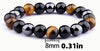 Hematite, Tiger Eye and Obsidian Beads Bracelet