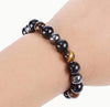 Hematite, Tiger Eye and Obsidian Beads Bracelet