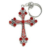 Cross Gemstone Keyring