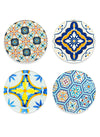 Glass Coasters - 4 designs- Mediteranean style mosaic design