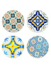 Glass Coasters - 4 designs- Mediteranean style mosaic design