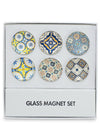 Glass Magnets- 6 designs- Mediteranean style mosaic design.