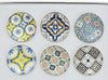Glass Magnets- 6 designs- Mediteranean style mosaic design.