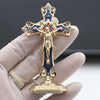 Standing METAL CRUCIFIX various colours