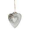 Small Heart - Faux-Tin Ornament - Gold or Silver