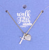 Necklace: Love Heart/Silver Cross Always Believe (Walk By Faith Collection)