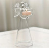 Clear Glass Angel Candlestick Holder