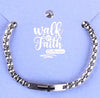 Bracelet: Cross Polished Steel (Walk By Faith Collection)
