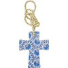 Wall Hanging Cross Blue Chintzy