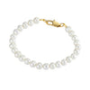 Veri stainless steel freshwater pearl bracelet with IP gold clasp