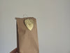 Small Heart - Faux-Tin Ornament - Gold or Silver