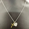 Necklace: Love Heart/Silver Cross Always Believe (Walk By Faith Collection)