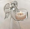 Clear Glass Angel Candlestick Holder