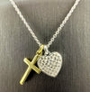 Necklace: Love Heart/Silver Cross Always Believe (Walk By Faith Collection)