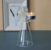 Clear Glass Angel Candlestick Holder