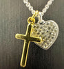 Necklace: Love Heart/Silver Cross Always Believe (Walk By Faith Collection)