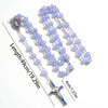 Catholic Rosary - GLASS STONE SILVER CRYSTAL PURPLE