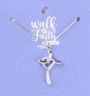 Necklace: Cross/Love Heart (Walk By Faith Collection)