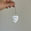 Small Heart - Faux-Tin Ornament - Gold or Silver