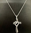 Necklace: Cross/Love Heart (Walk By Faith Collection)