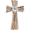 Wall Cross with Flower- Driftwood Layers