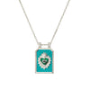 Sterling silver sacred heart pendant necklace