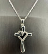 Necklace: Cross/Love Heart (Walk By Faith Collection)