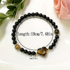 Natural Amethyst, Rose Quartz & Obsidian, Green Aventurine Bead Heart Spiritual Bracelet Heart Charm